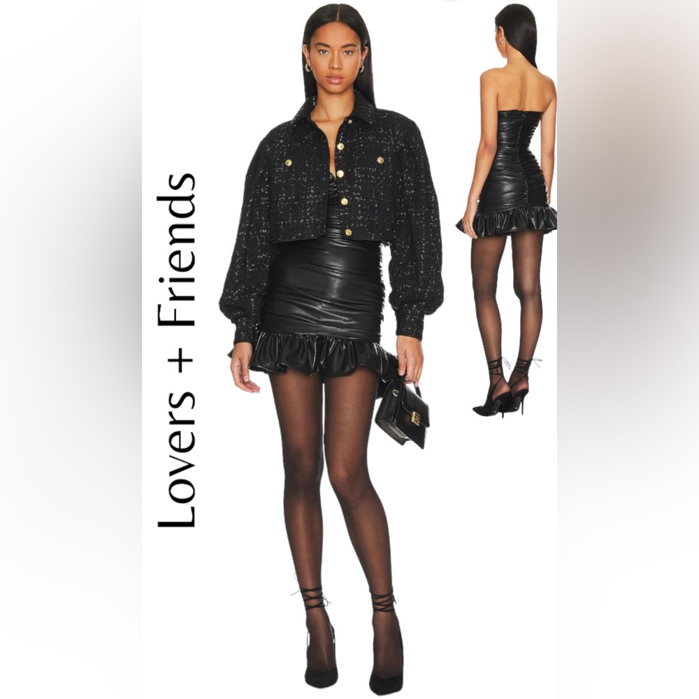 Revolve Lovers And Friends Melrose Mini Dress In Black